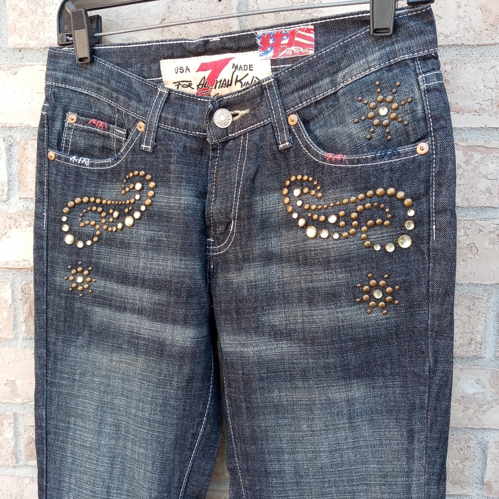 Seven 7 For All Mankind Great China Wall Embellish